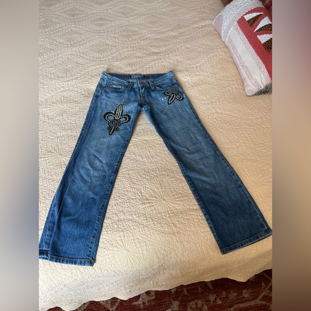 Kippys Blue Jeans with Black Embellishments - Picture 2 of 12